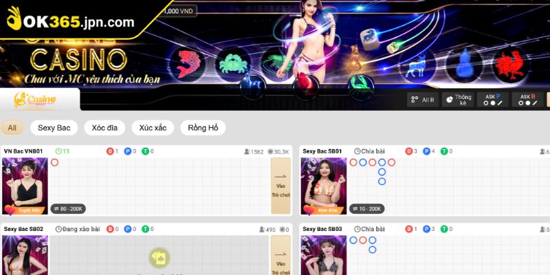 On Trực Tuyến OK365 Sảnh Casino Đẳng Cấp Hàng Đầu 1 Khám phá On Trực Tuyến OK365 lựa chọn hàng đầu